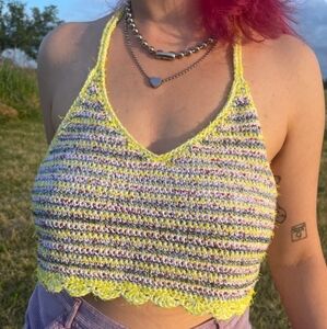 Handmade crochet crop top!